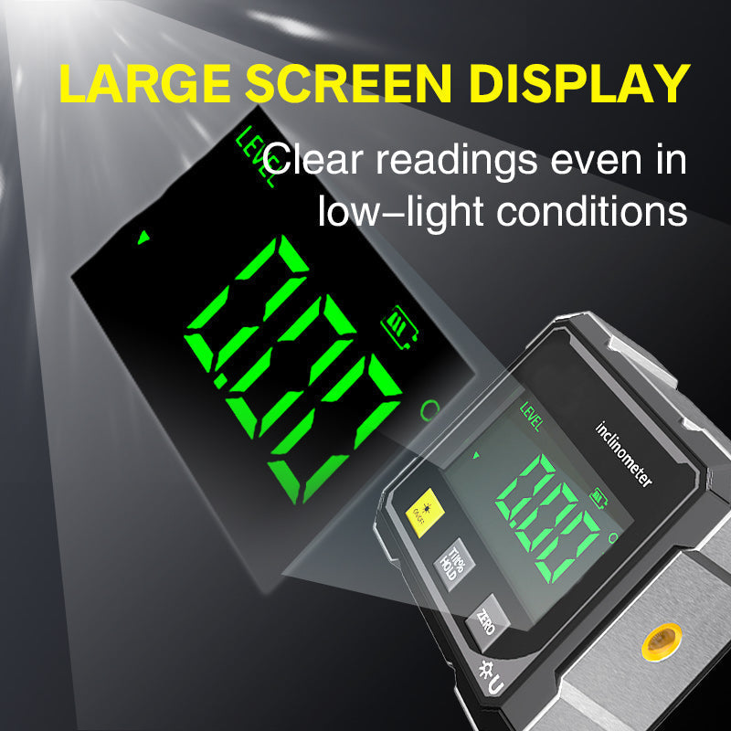 Magnetische digitale Winkelmessuhr mit 4 Seiten und Laser