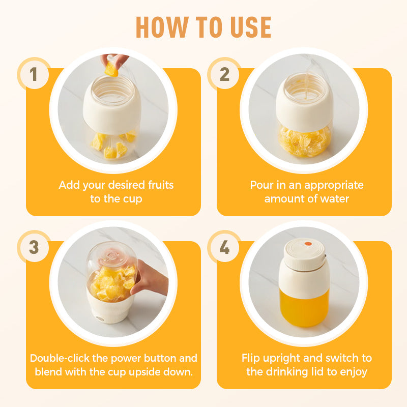 2-in-1 Tragbarer Mini-Entsafterbecher