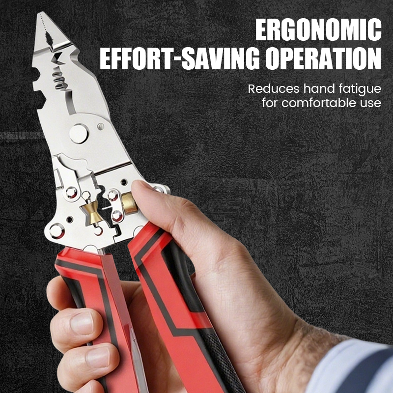 16-in-1 faltbare multifunktionale Abisolierzange mit Spannungsprüfer