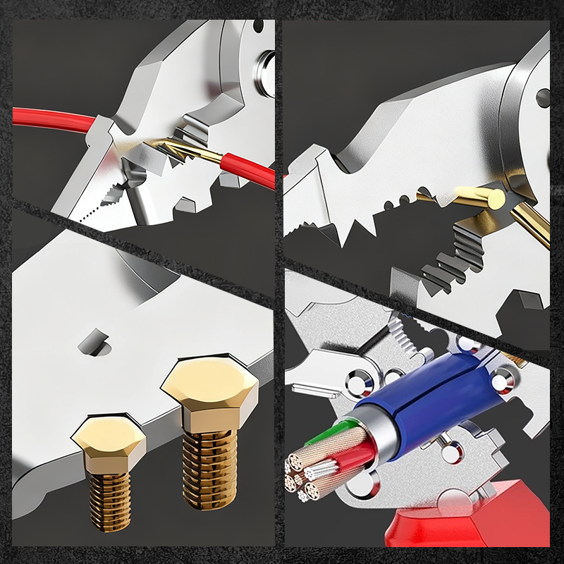 16-in-1 faltbare multifunktionale Abisolierzange mit Spannungsprüfer