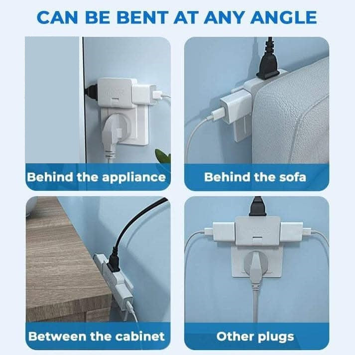 180° drehbare 3-fach-Steckdose