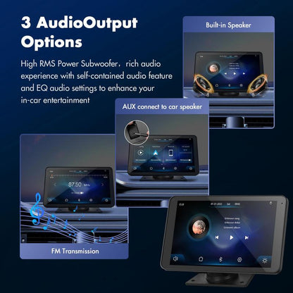 2025 Neuestes tragbares Carplay-Display|Weitgehend kompatibles Multi-Geräte-Infotainmentsystem für Autos