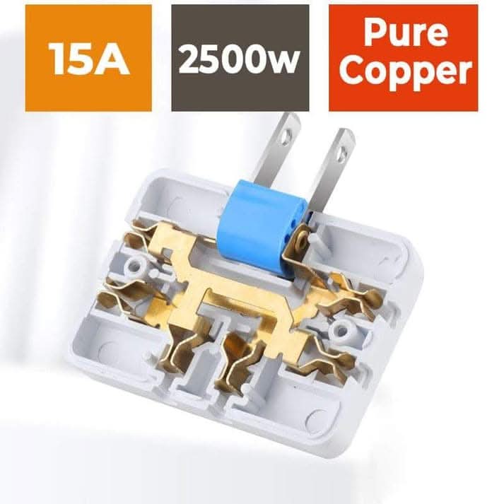 180° drehbare 3-fach-Steckdose